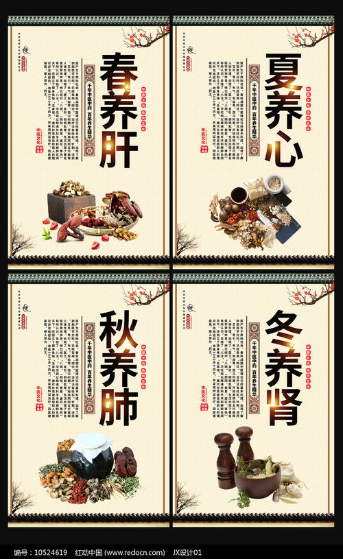 順應四時，頤養天年——大氣中醫四季養生文化展板